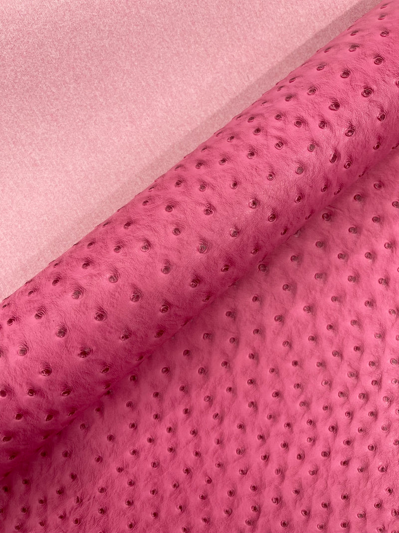 Classic Ostrich Upholstery Vinyl Fabric / Faux Leather Accessories Crafting Apparel Upholstery Vinyl Fabric 54" Wide.