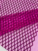 Luxury Diamond Design Mini Glitz Sequins On A Mesh Fabric