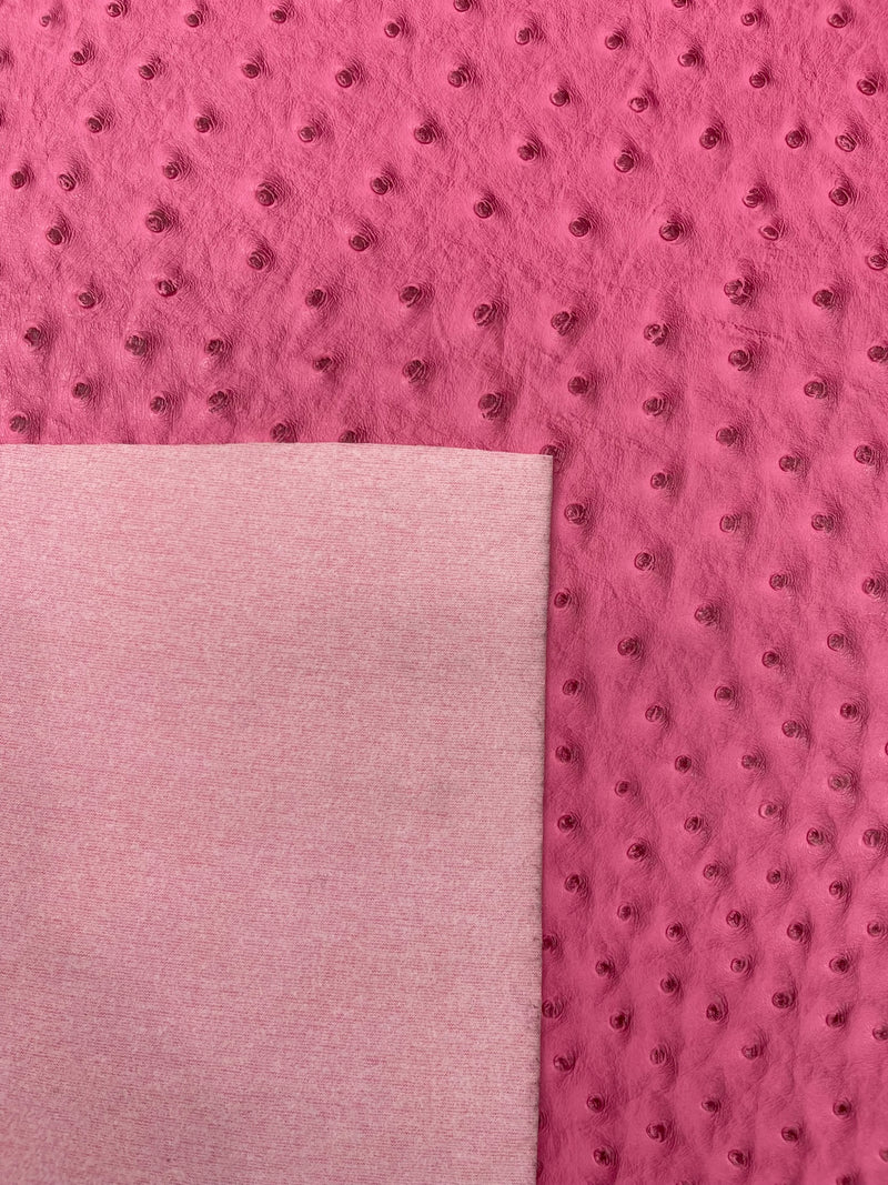 Classic Ostrich Upholstery Vinyl Fabric / Faux Leather Accessories Crafting Apparel Upholstery Vinyl Fabric 54" Wide.