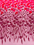 Luxury 3D Floral/Butterfly Beaded lace, by The Yard.