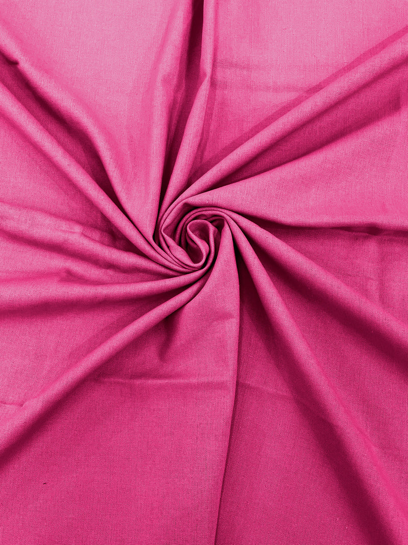 Fuchsia - Medium Weight Natural Linen Fabric/50 " Wide/Clothing