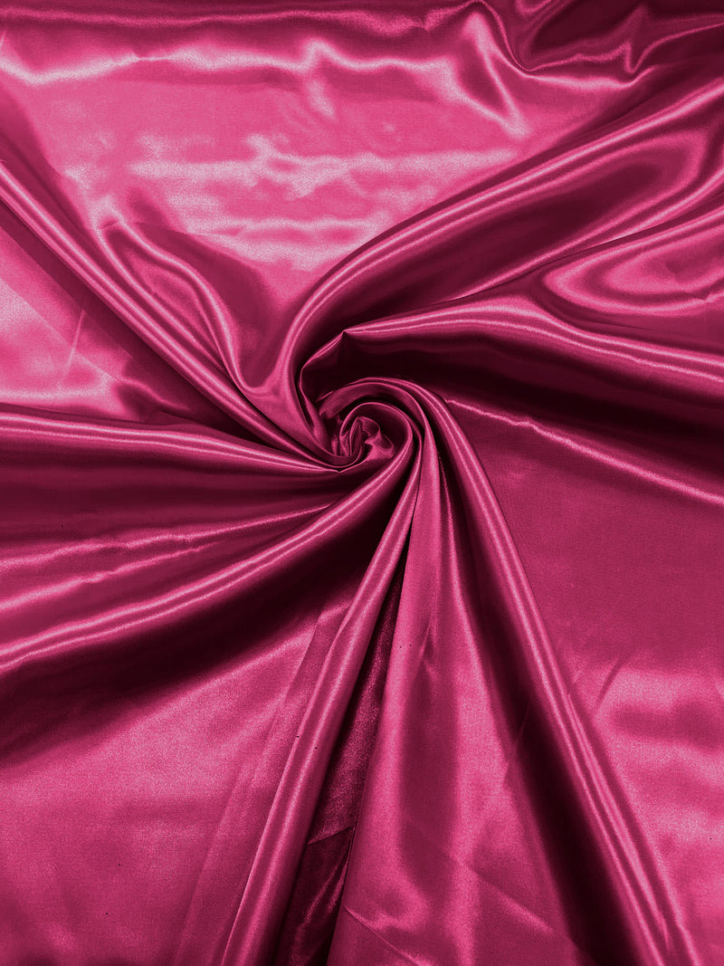 Fuchsia - Shiny Charmeuse Satin Fabric for Wedding Dress/Crafts Costumes/58” Wide /Silky Satin