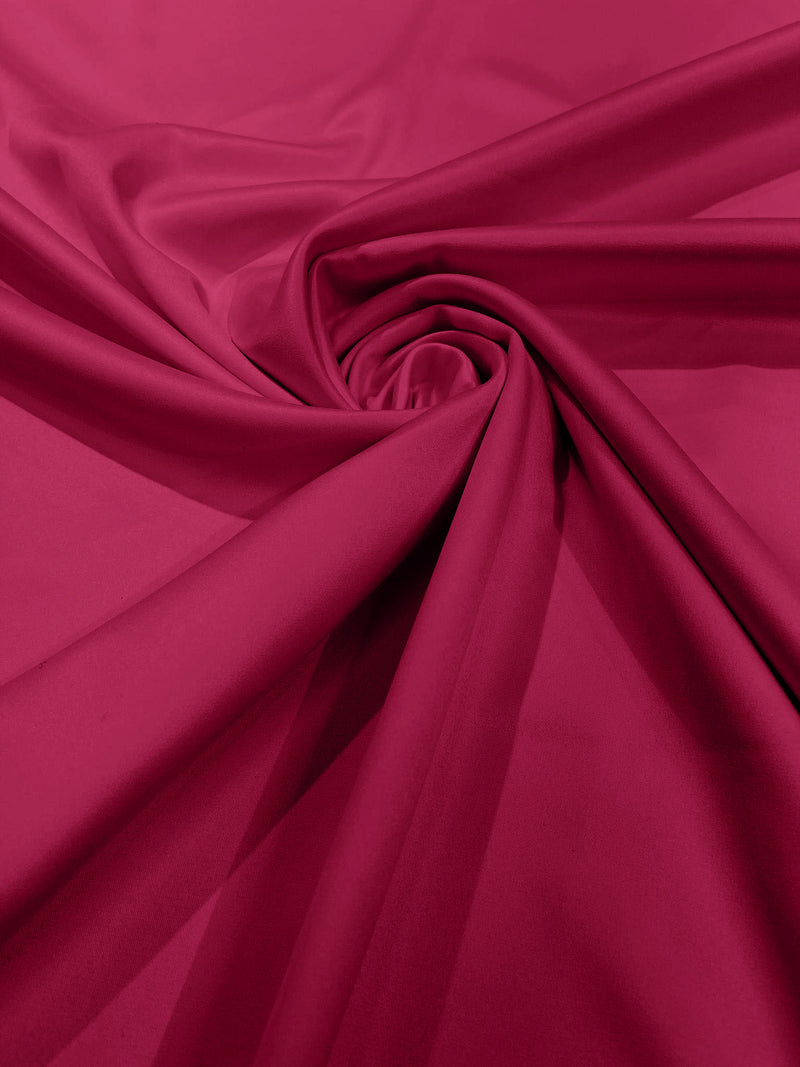 Fuchsia Solid Matte Lamour Satin Duchess Fabric Bridesmaid Dress 58" Wide/Sold By The Yard