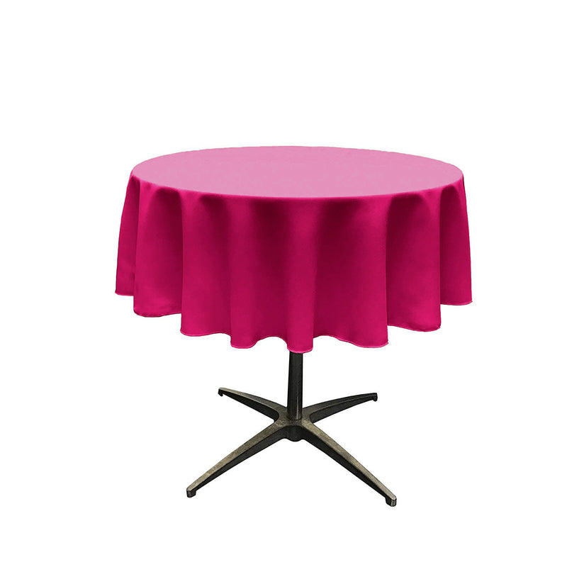 Fuchsia Round Polyester Poplin Seamless Tablecloth - Wedding Decoration Tablecloth