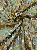 ROUND PALLETTE SEQUIN ON MESH FABRIC (By The Yard)