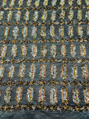 JEWEL SEQUIN STRETCH MESH  FABRIC (By The Yard)