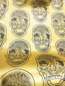 3D SKULL VINYL FABRIC (By The Yard )
