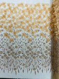 Luxury 3D Floral/Butterfly Beaded lace, by The Yard.