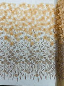 Luxury 3D Floral/Butterfly Beaded lace, by The Yard.