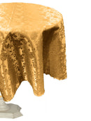 36" ROUND TABLECLOTH ROSES JACQUARD SATIN