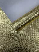 Shiny Alligator 3D Embossed Vinyl Fabric, 54" Wide Upholstery Crafting Accessories Applications