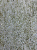 Fashion Glitter Design On A Mesh Lace Fabric/Prom.