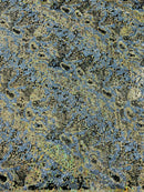 Snake Design Shattered Glass Nylon Spandex Fabric, 4-Way Stretch, by The Yard.