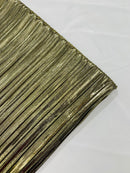 METALLIC FOIL ACCORDION PLEATED FABRIC (by the yard)