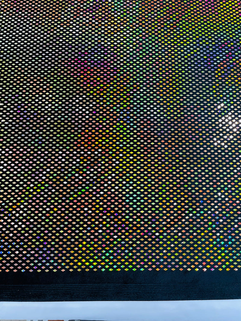 Geometric Foil Velvet Stretch, by The Yard.