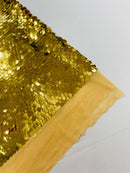 ROUND PALLETTE SEQUIN ON MESH FABRIC (By The Yard)