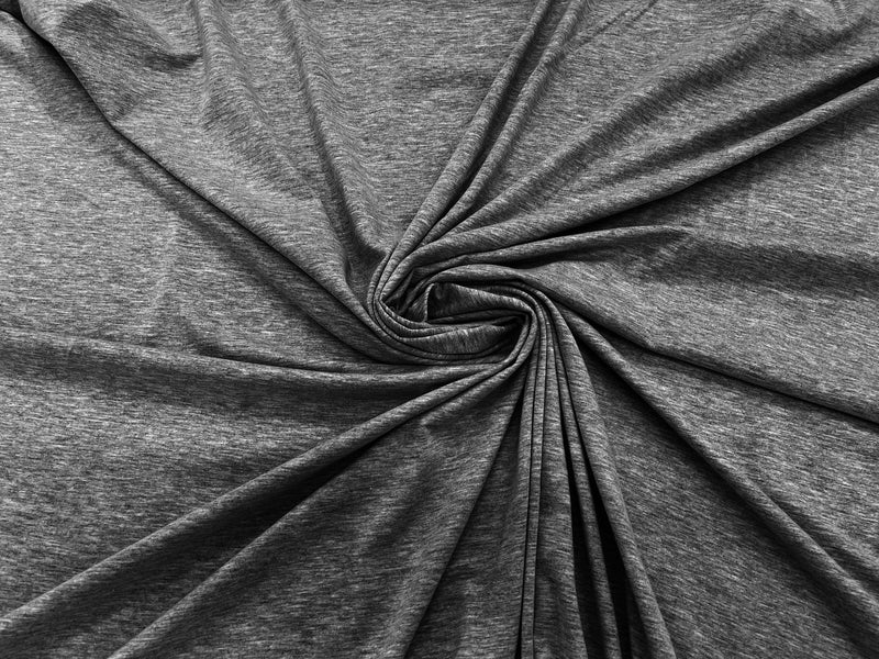 Gray Two Tone Cotton Jersey Spandex Knit Blend 95% Cotton 5 percent Spandex/58/60" Wide /Stretch Fabric/Costume