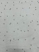 Pearl Glitter Studded Mesh, 2-Way Stretch Shimmer Mesh Fabric, Sold by the yard.