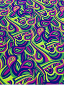 Retro Paisley Spandex, by The Yard.