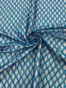 Luxury Diamond Design Mini Glitz Sequins On A Mesh Fabric