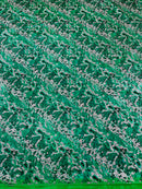 Snake Design Shattered Glass Nylon Spandex Fabric, 4-Way Stretch, by The Yard.