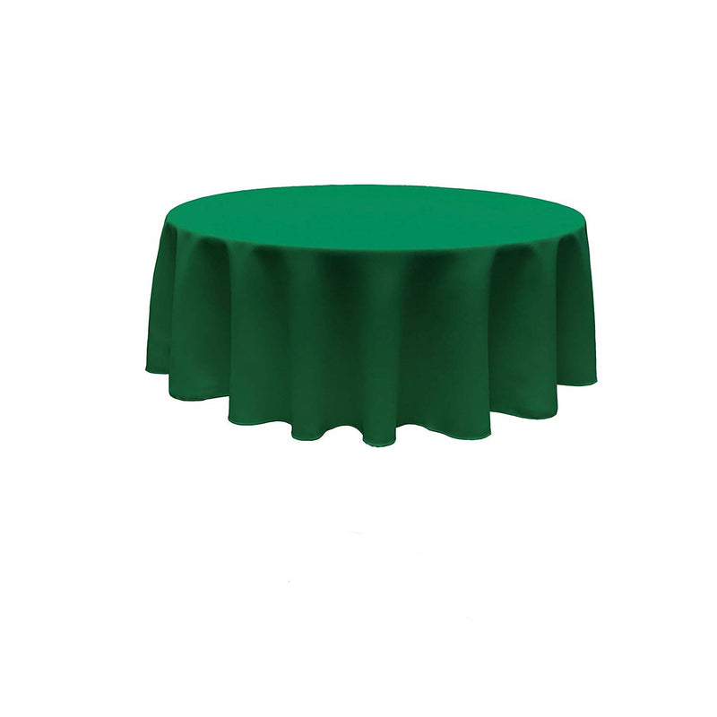 Green Round Polyester Poplin Seamless Tablecloth - Wedding Decoration Tablecloth