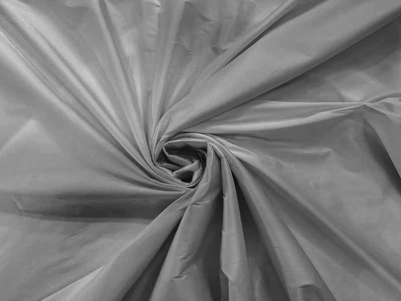 Grey - 100% Polyester Imitation Silk Taffeta Fabric 55" Wide/Costume/Dress/Cosplay/Wedding.