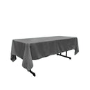 60" X 132" Rectangular Polyester Poplin Tablecloth