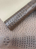 Gator Ostrich Embossed Vinyl Fabric  / 2 Tone Crocodile Ostrich Vinyl Leather 54" Wide