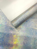 Crush Chrome Mirror Shiny Vinyl 54" Wide, Upholstery Crafting Accessories Applications.