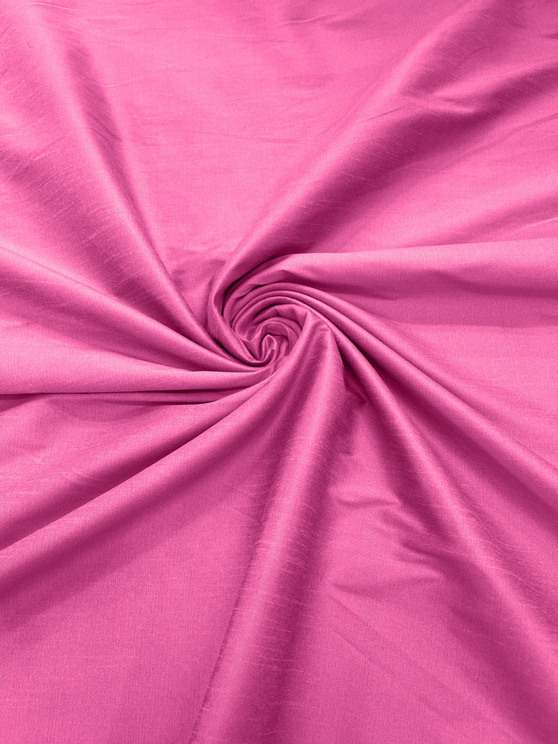 Hot Pink -  Polyester Dupioni Faux Silk Fabric/ 55” Wide/Wedding Fabric/Home Decor.
