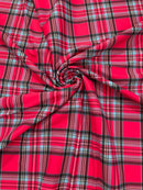 PLAID MULTICOLOR CHECKERED SPANDEX (by the yard)