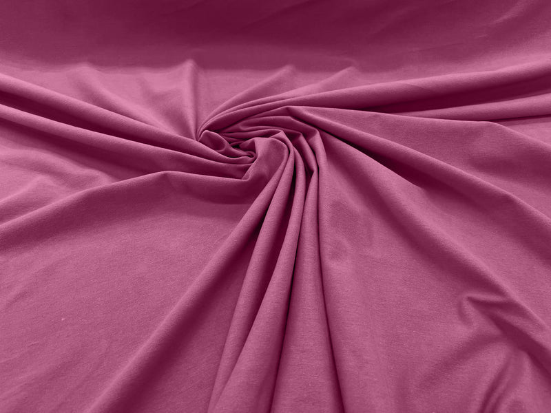 Hot Pink Cotton Jersey Spandex Knit Blend 95% Cotton 5 percent Spandex/58" Wide/Costume