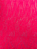 Vine/Root Sequin 4 Way Stretch Mesh Fabric, by The Yard.
