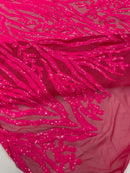 Vine/Root Sequin 4 Way Stretch Mesh Fabric, by The Yard.