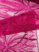 Palm Beaded Damask Design Fabric, by The Yard. (Copy)