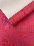 Metallic Gator Vinyl Fabric 54" Wide / Upholstery Crafting Accessories Applications Faux Leather PVC.