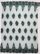 Classic Beaded Damask Lace, by The Yard.