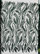 Luxury Festival Beaded Vine Lace Fabric, by The Yard.