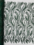 Luxury Festival Beaded Vine Lace Fabric, by The Yard.