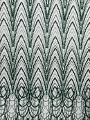 Luxury Chain Geometric Beaded Lace, by The Yard.