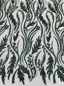 Luxury Festival Beaded Vine Lace Fabric, by The Yard.