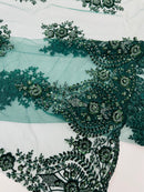 Classic Beaded Damask Lace, by The Yard.