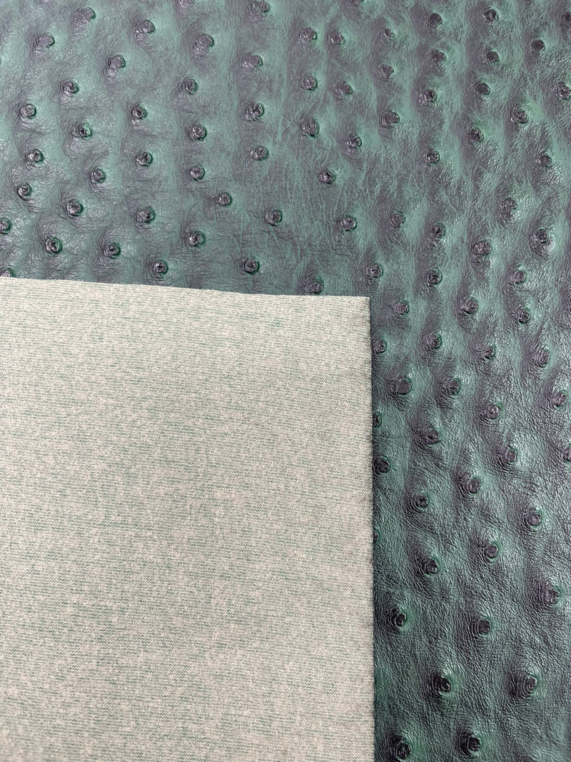Classic Ostrich Upholstery Vinyl Fabric / Faux Leather Accessories Crafting Apparel Upholstery Vinyl Fabric 54" Wide.