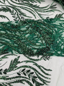 Luxury Festival Beaded Vine Lace Fabric, by The Yard.