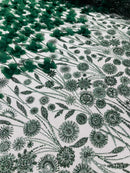 Luxury 3D Floral/Butterfly Beaded lace, by The Yard.