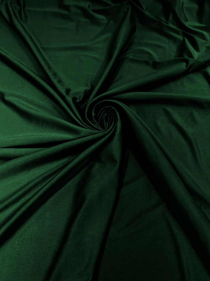 Hunter Green Shiny Milliskin Nylon Spandex Fabric 4 Way Stretch 58" Wide Sold by The Yard