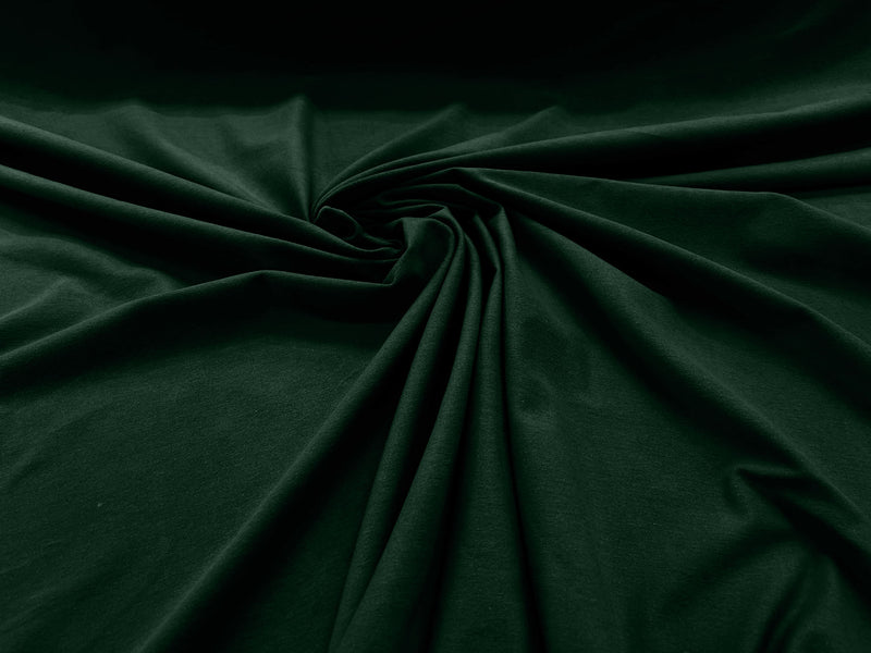 Hunter Green Cotton Jersey Spandex Knit Blend 95% Cotton 5 percent Spandex/58/60" Wide /Stretch Fabric/Costume