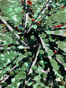 JUMBO OVAL SEQUINS ON MESH FABRIC (By The Yard)