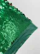 JUMBO OVAL SEQUINS ON MESH FABRIC (By The Yard)